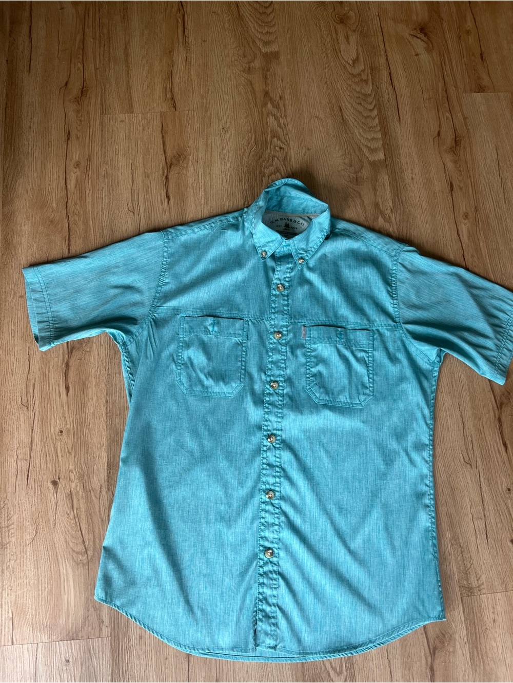 G.H. Bass & Co. Men’s Small Teal Performance Stretch Short Sleeve Shirt Like New